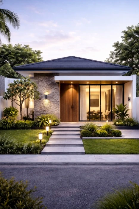 proyek arsitek rumah 1 lantai makasar